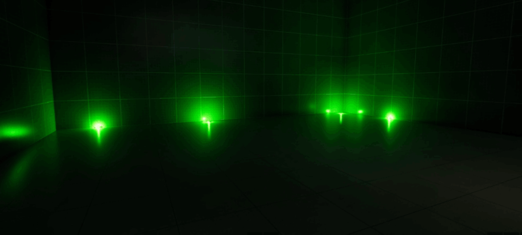 CAP · GLOWSTICK Chem-light in a blackout wing. Note how the light lingers where it lands; that glow is still there long after you've moved on.